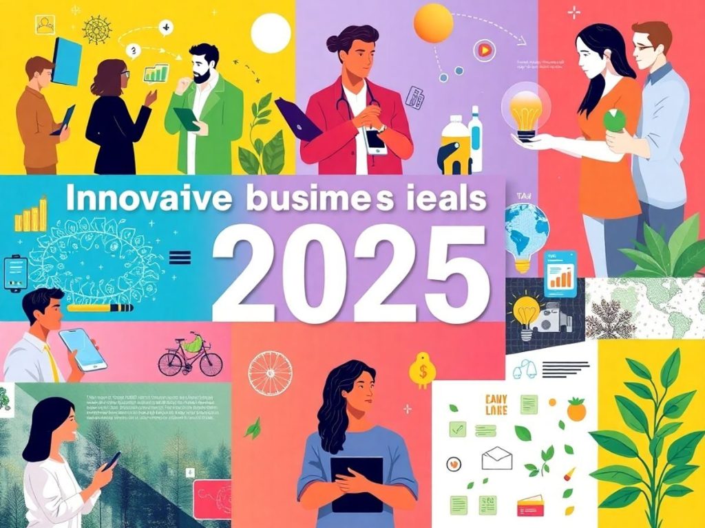 Colaj de idei de afaceri inovatoare pentru 2025.